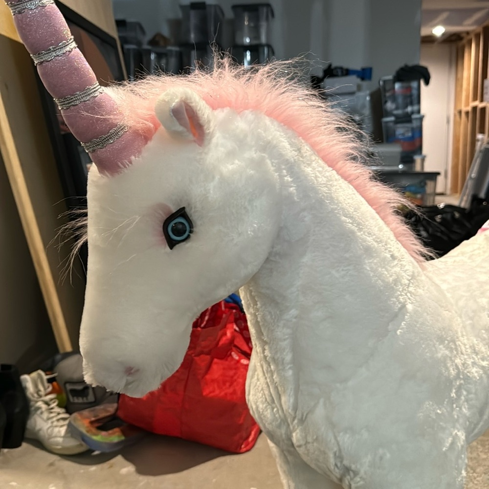 Melissa and Doug unicorn plush standing